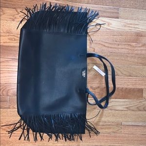 black fringe victoria’s secret purse